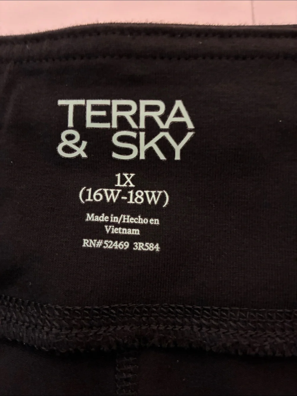 Terra & Sky Black High Rise Bike Shorts with Side Pockets 9” inseam.